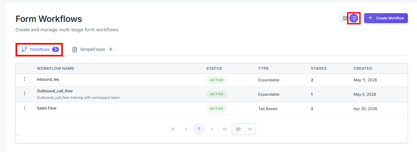 List View