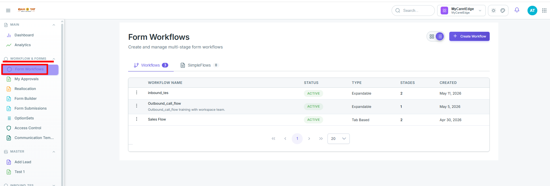 Form Workflows Access